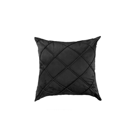 כרית נוי דגם קטיפה מעויינים עם קדר בצבע שחור בגודל 60/60 ס