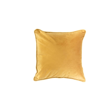 כרית נוי דגם קטיפה עם קדר בצבע חרדל בגודל 60/60 ס