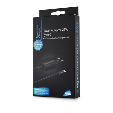 סט מטען סמסונג 25W שחור