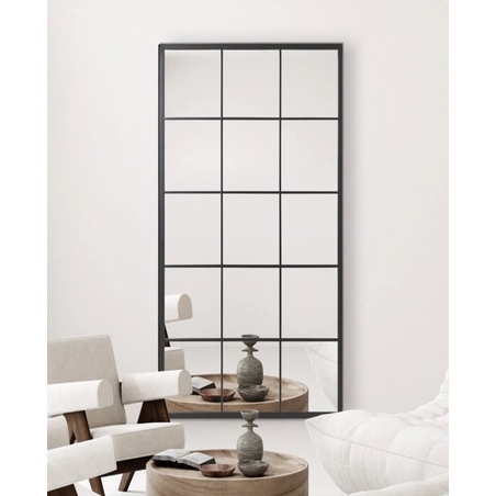 מראה מלבנית ריבועים שחור