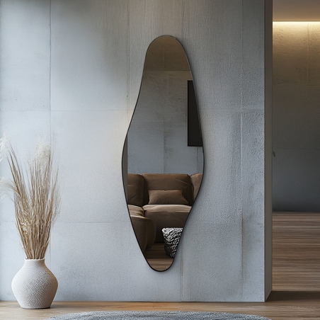 מראת גוף אסימטרית מסגרת שחורה