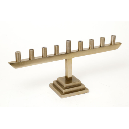 חנוכית מתכת דגם מדרגות צבע זהב