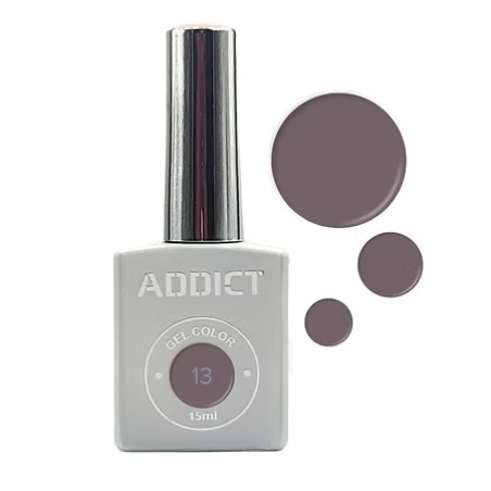 לק ג'ל אדיקט צבע סגול אפרפר ADDICT 13