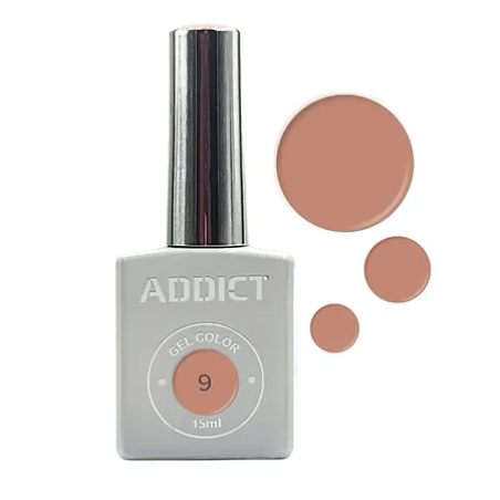 לק ג'ל אדיקט צבע כתום פסטל בהיר ADDICT #09