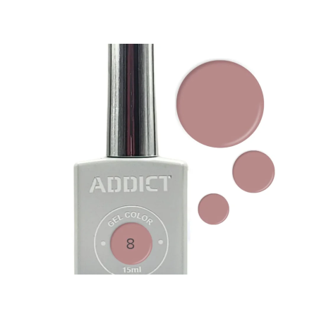 לק ג'ל אדיקט צבע ורוד אפרסקי פסטל גלידה ADDICT #08