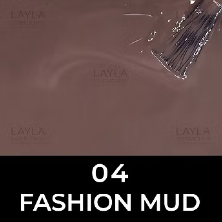 לק ג'ל לילה מילאנו צבע חום זית Fashion Mud - 4