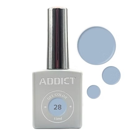 לק ג'ל אדיקט צבע אפור אבן בהיר ADDICT 28