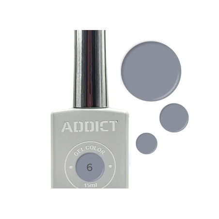 לק ג'ל אדיקט צבע תכלת בהיר מאוד פסטל ADDICT #06