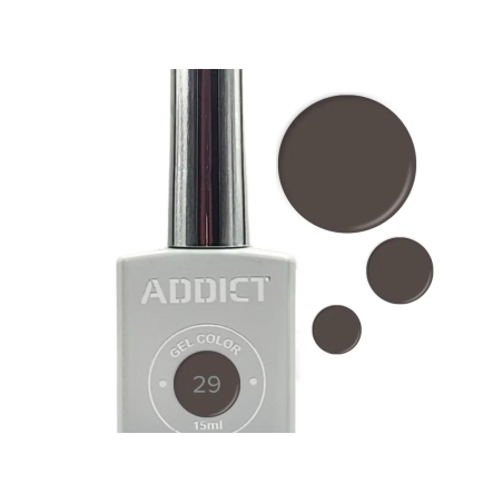 לק ג'ל אדיקט צבע חום אפור בינוני ADDICT 29