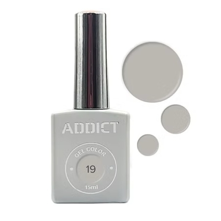 לק ג'ל אדיקט צבע לבן טיפקס ADDICT 19
