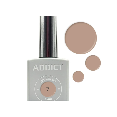 לק ג'ל אדיקט צבע אפרסק בהיר גלידה פסטל ADDICT #07