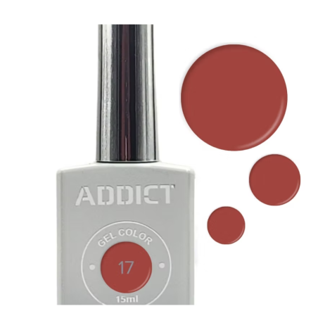 לק ג'ל אדיקט צבע כתום מגוון החמרה הבהיר ADDICT 17