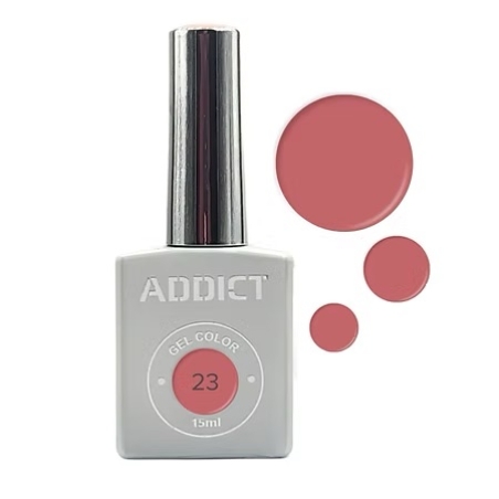 לק ג'ל אדיקט ורוד זוהר בהיר בזוקה ADDICT 23