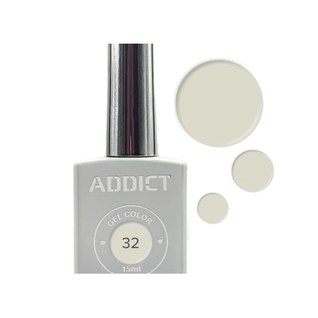 לק ג'ל אדיקט צבע חלבי וניל שקוף למחצה ADDICT 32
