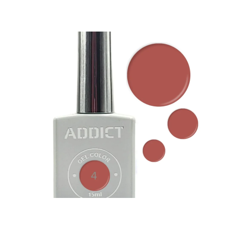 לק ג'ל אדיקט צבע אפרסק אטום ADDICT #04