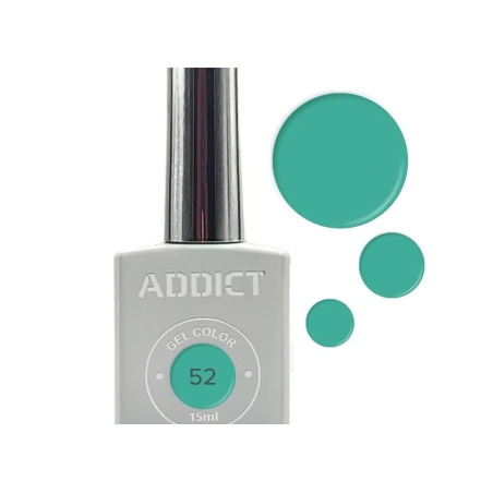 לק ג'ל אדיקט צבע טורקיז ADDICT 52