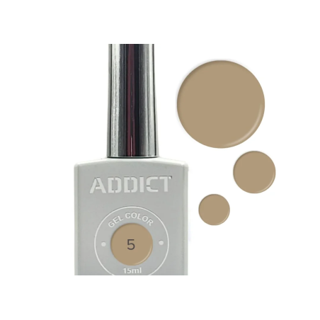 לק ג'ל אדיקט צבע מייק אפ חאקי בהיר ADDICT #05