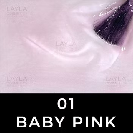לק ג'ל לילה מילאנו צבע בייבי פינק שקוף 1- Baby Pink