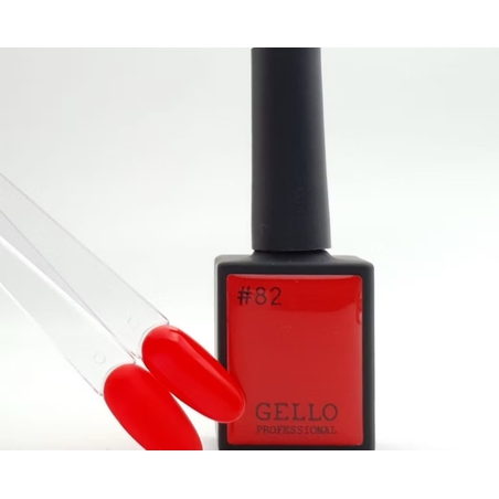 לק ג'ל ג'לו צבע אדום ורוד זוהר GELLO #82
