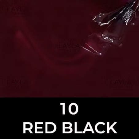 לק ג'ל לילה מילאנו צבע בורדו שחור Red Black - 10