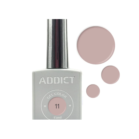 לק ג'ל אדיקט צבע ורוד פסטל בהיר ורוד בייבי ADDICT #011