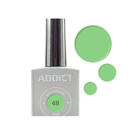 לק ג'ל אדיקט צבע ירוק בהיר ניאון ADDICT 48