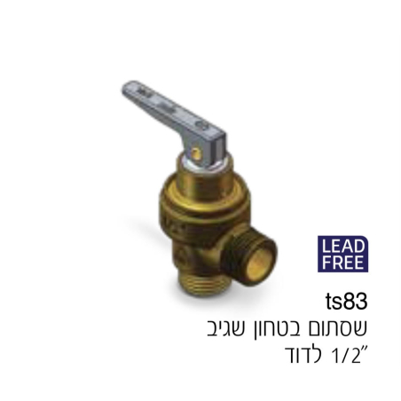 שסתום בטחון שגיב 1/2 לדוד