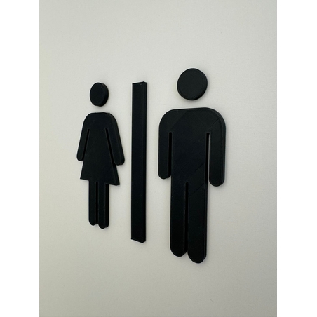 שלט לדלת שירותים גבר ואישה