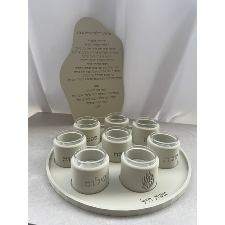 סט הדלקת נרות -8 פמוטים דגם גלים