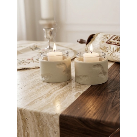 זוג פמוטים קטנים דמוי אבן ללא כיתוב