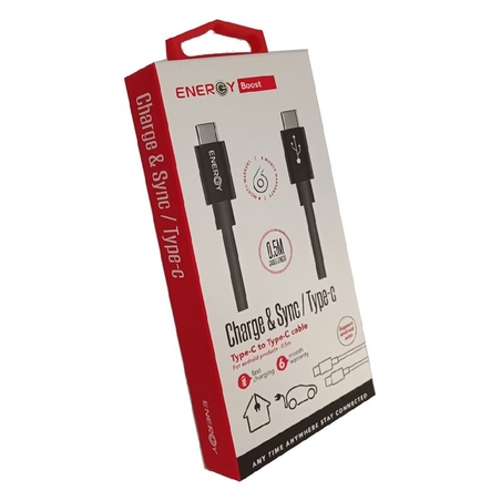 כבל ENERGY Data Cable 0.5M C to C שחור