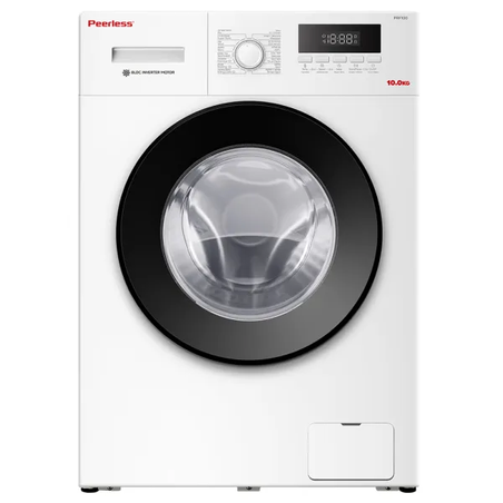 מכונת כביסה 10 קג 1400 סלד BLDC PRF100 אינוורטר לבן פירלס Peerless