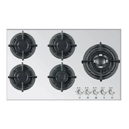 כיריים בילד אין 5 מבערים SBF 90 סמ ML-950GW זכוכית לבנה מולר Muller