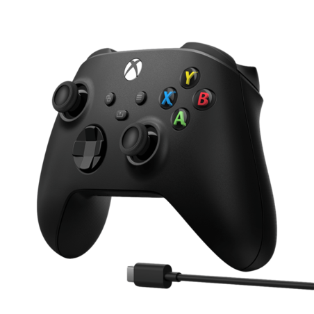 בקר XBOX Series S | X אלחוטי בצבע שחור כולל כבל ® USB-C