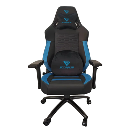 מושב גיימינג שחור/כחול SCORPIUS PROFESSIONAL