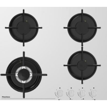 כיריים 4 להבות זכוכית לבן peerless PR 604 GW