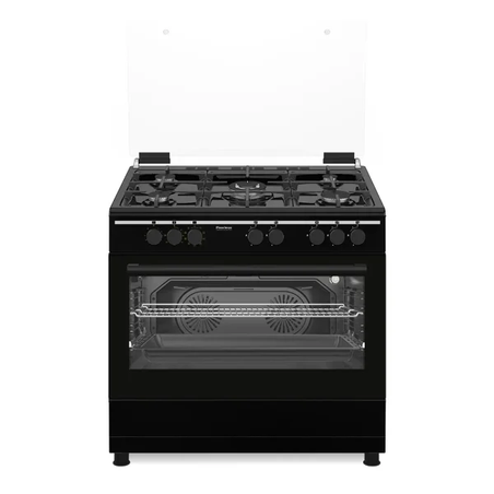 תנור משולב גז 90 פרימיום פירלס PR 9060 BLK ST שחור