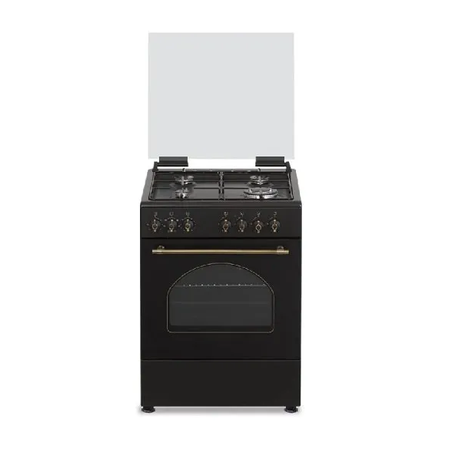 תנור משולב גז 60 רטרו פירלס PR 6060 R BLK ST שחור Peerless