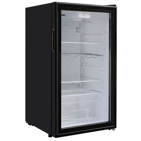 מקרר וטרינה 90 ליטר זכוכית שחור peerless BC-90 BGP