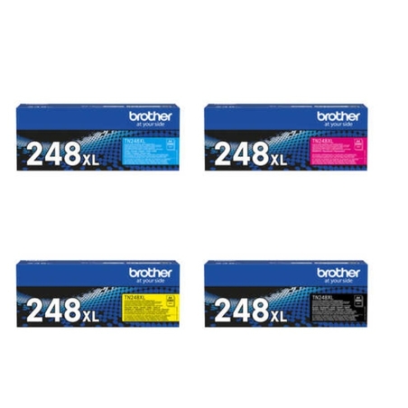 סט טונרים  מקורי למדפסת ברדר דגם TN-248XL - BK-M-C-Y