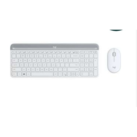 סט מקלדת ועכבר אלחוטיים LOGITECH MK470 SLIM צבע לבן