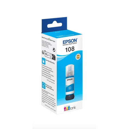 דיו כחול מקורי למדפסת אפסון T108 C