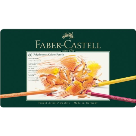 סט עפרונות 60 גוונים של חברת Faber Castell מסוג Polychromos