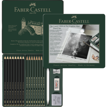סט 20 עפרונות Pitt Graphite Matt Faber Castell