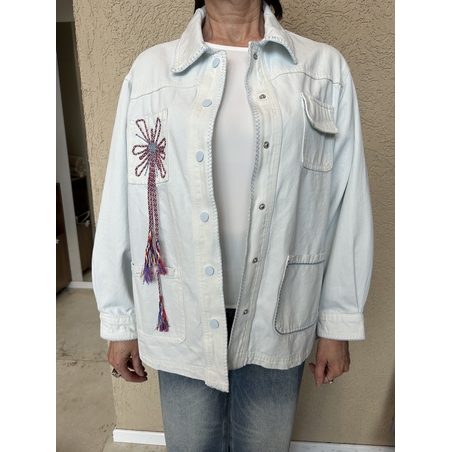 ג׳קט ג׳ינס פרח