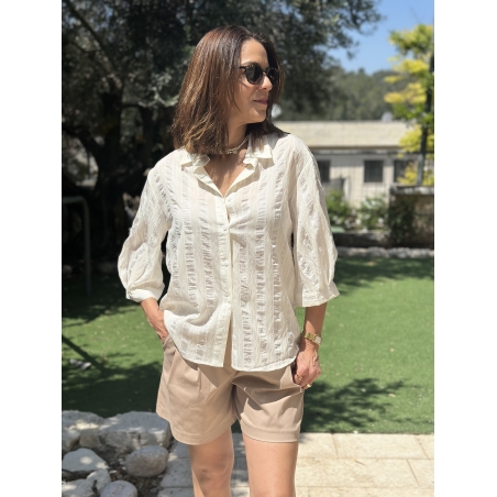 חולצה מכופתרת פסים עדן