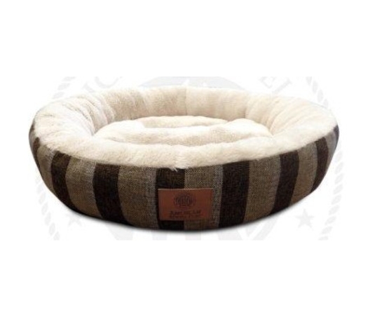 מיטה עגולה פסים חום קוטר 70