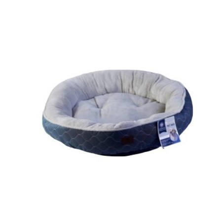 מיטה עגולה פרוותית כחולה קוטר 80 ס