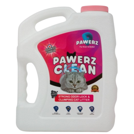 חול Pawerz Clean מנטרל ריחות עם פחם פעיל 10 ל' בג'ריקן