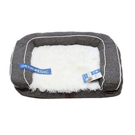 מיטה אורטפדית אפורה מידה L